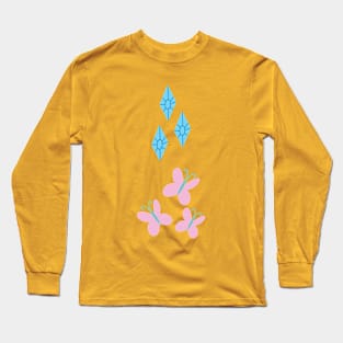 My little Pony - Fluttershy + Rarity Cutie Mark V2 Long Sleeve T-Shirt